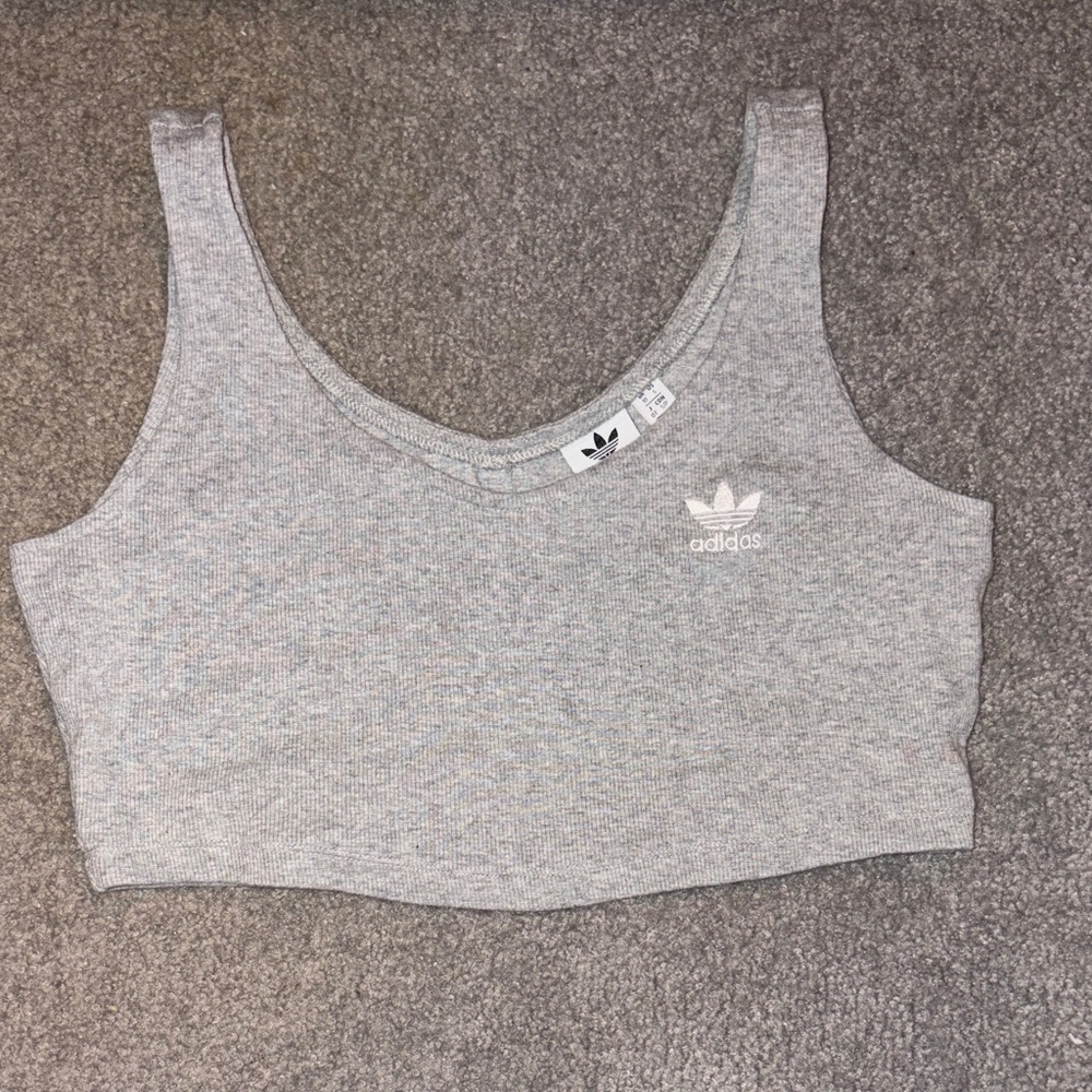 Adidas Women's Heather Gray Crop Top